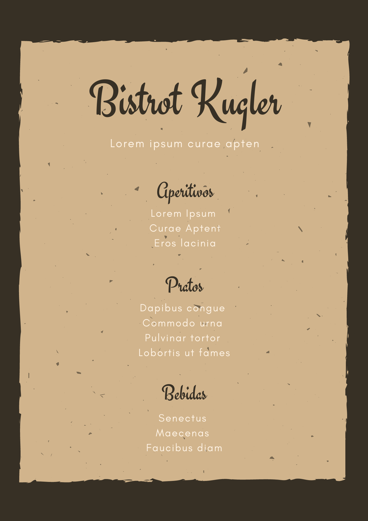 Carta del Restaurante